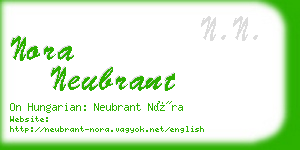 nora neubrant business card